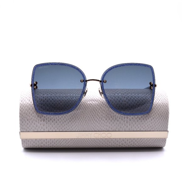 JIMMY CHOO LETI/S LKS GOLD BLUE AUTHENTIC SUNGLASSES - Picture 6 of 14